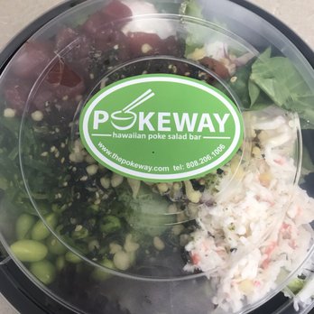 Pokeway - Medium poke with ahi and tako. - Poke Near Me - Honolulu, Hawaii Pokeway - Medium poke with ahi and tako. - Poke Near Me - Honolulu, Hawaii