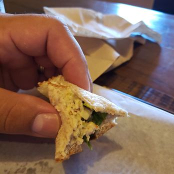 White Windmill - Last bite of chicken salad sandwich. Haven't had such a tasty chicken salad sandwich in a long time. Very tasty. - Bakeries Near Me - Doraville, Georgia