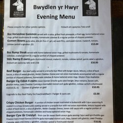 White Hart Inn - Evening menu