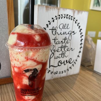 Infused Tea Lounge - Pina colada with strawberry - Coffee & Tea Near Me - Las Vegas, Nevada