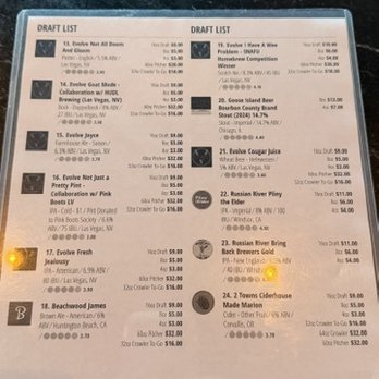 Evolve Brewing by Aces & Ales - beer menu - Beer Bar Near Me - Las Vegas, Nevada Evolve Brewing by Aces & Ales - beer menu - Beer Bar Near Me - Las Vegas, Nevada