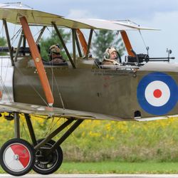 Great War Flying Museum - Adventurous members of the museum can opt to go for a flight in the observer's seat of our Sopwith 1 1/2 Strutter.
