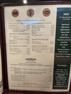 Menu photo 2 Cedar River Seafood Lake City, FL Menu photo 2 Cedar River Seafood Lake City, FL