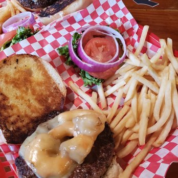 Crawfish Hut - THE "SURF & TURF" BRISKET BURGER - Cajun/Creole Near Me - La Porte, Texas
