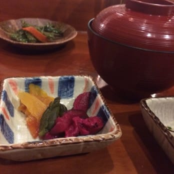 Musashi - Tsukemono (pickled veggies) and miso soup! - Japanese Near Me - Berkeley, California