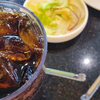 Thai House - Salad, cold, clean, nice dressing. With my moms diet coke. - Thai Near Me - Monterey Park, California