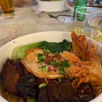Food Terminal - Grandma's BBQ Pork with Noodles (egg on top) - Malaysian Near Me - Chamblee, Georgia