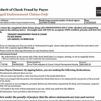 Arrow Public Adjusters - Check fraud affidavit - Public Adjusters Near Me Arrow Public Adjusters - Check fraud affidavit - Public Adjusters Near Me