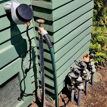 A1 Irrigation - New set up. We would have covered the valves, but my valves were too high for the green box and space was tight. - Irrigation Near Me A1 Irrigation - New set up. We would have covered the valves, but my valves were too high for the green box and space was tight. - Irrigation Near Me