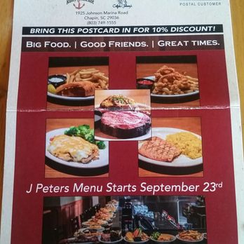 Catfish johnny's - JPeters promo flyer with 10% off. - Seafood Near Me - Chapin, South Carolina Catfish johnny's - JPeters promo flyer with 10% off. - Seafood Near Me - Chapin, South Carolina