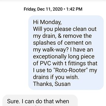 Creative Atmospheres - a text message from a customer - Landscaping Near Me Creative Atmospheres - a text message from a customer - Landscaping Near Me