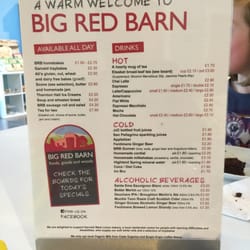 Big Red Barn - Menu side 1