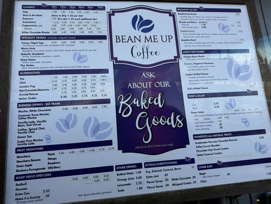 Menu photo 2 Bean Me Up Port Angeles, WA Menu photo 2 Bean Me Up Port Angeles, WA