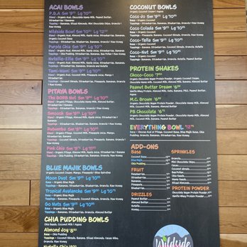 Wildside Bowls - Menu - Acai Bowls Near Me - Draper, Utah Wildside Bowls - Menu - Acai Bowls Near Me - Draper, Utah