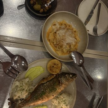 Mona Pasta Bar - Branzino, bolognese, olives - Italian Near Me - Los Angeles, California