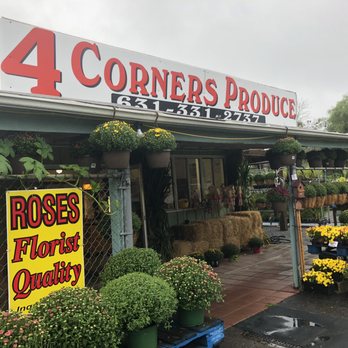 4 Corners Produce - Outside of store with lots of plants - Grocery Near Me - Port Jefferson Station, New York