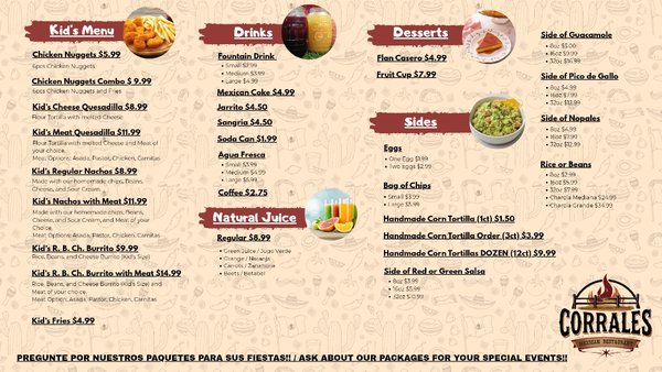 Menu photo 1 Los Corrales Mexican Restaurant Oxnard, CA Menu photo 1 Los Corrales Mexican Restaurant Oxnard, CA