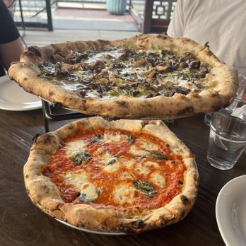 Joy Hill - Mushroom pizza (my favorite) and Margherita (also delicious) - Bars Near Me - Denver, Colorado