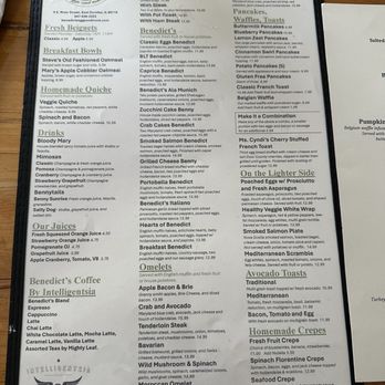 Benedict's Eggs & More - Main menu - Breakfast & Brunch Near Me - East Dundee, Illinois Benedict's Eggs & More - Main menu - Breakfast & Brunch Near Me - East Dundee, Illinois