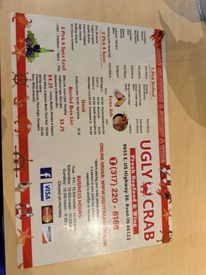 Menu photo 2 Ugly Crab Avon, IN Menu photo 2 Ugly Crab Avon, IN