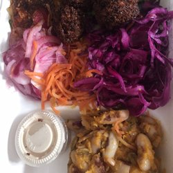 Clover Food Lab - Falafel plate with Hubbard squash/white bean salad (I chose as a side)