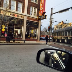 Gordon Square Arts District - Missed her chance to cross the street, due to txt.