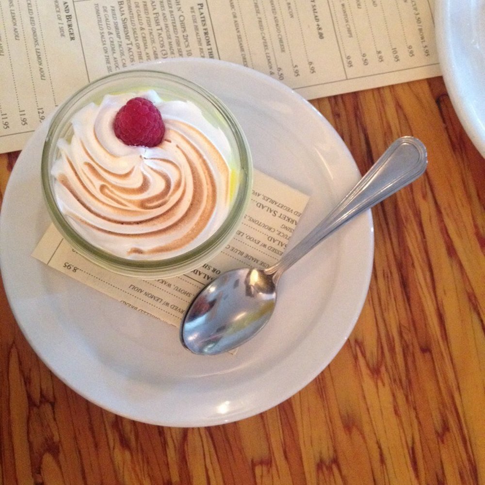 Fish 101 - Lemon raspberry trifle with a marshmallow top!!!! - Seafood Near Me - Encinitas, California Fish 101 - Lemon raspberry trifle with a marshmallow top!!!! - Seafood Near Me - Encinitas, California