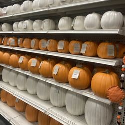 Michaels - Rows and rows of fake pumpkins