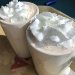 Alf's Restaurant - Hot chocolates with whipped cream