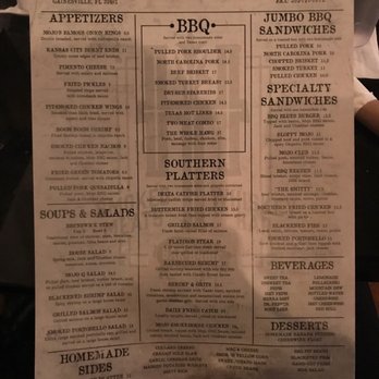 MOJO Hogtown Bar-B-Que - Menu - Barbeque Near Me - Gainesville, Florida
