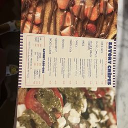 Vive La Crepe - Menu spring 2026