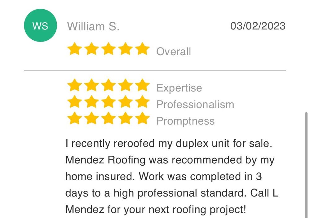 Slide of L Mendez Roofing