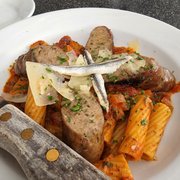 Photo of Brouwer's Cafe - Seattle, WA, United States. Tim's Huge Mouth Watering Sausage