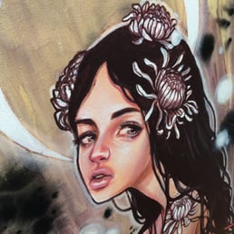 Painting by Tokwa Peñaflorida as seen at Art in the Park