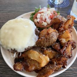 Burger w their cpp fries