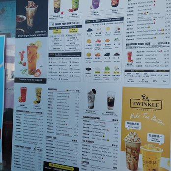 Twinkle Tea - Alhambra - Menu part 2 as of April 2022 - Coffee & Tea Near Me - Alhambra, California