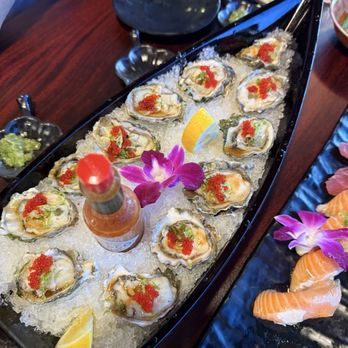 Red Sake - Dozen Kumamoto oysters - Sushi Bars Near Me - Westminster, California