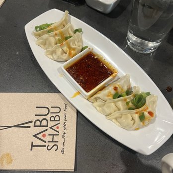 Tabu Shabu - North Park - Chicken and veggie dumplings - Japanese Near Me - San Diego, California Tabu Shabu - North Park - Chicken and veggie dumplings - Japanese Near Me - San Diego, California