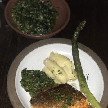 Marvin - Branzino and creamed spinach - French Near Me - Los Angeles, California Marvin - Branzino and creamed spinach - French Near Me - Los Angeles, California