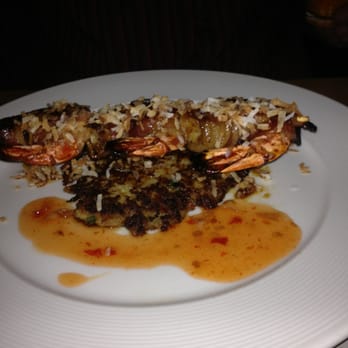 Tupelo Grille - Shrimp wrapped in bacon with a spicy chili sauce. Very good - Seafood Near Me - Whitefish, Montana Tupelo Grille - Shrimp wrapped in bacon with a spicy chili sauce. Very good - Seafood Near Me - Whitefish, Montana