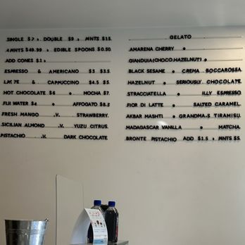 Passione Gelato - hard to read menu - Ice Cream & Frozen Yogurt Near Me - Vancouver, British Columbia Passione Gelato - hard to read menu - Ice Cream & Frozen Yogurt Near Me - Vancouver, British Columbia
