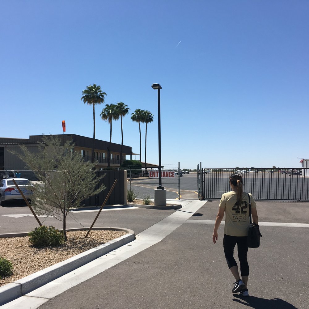 Hangar Cafe - View from the parking lot - Cafes Near Me - Chandler, Arizona Hangar Cafe - View from the parking lot - Cafes Near Me - Chandler, Arizona