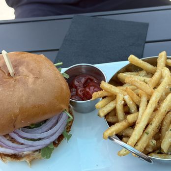 Green Dragon Tavern & Museum - Blackened Salmon Burger - Venues & Event Spaces Near Me - Carlsbad, California