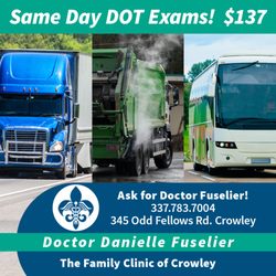 Danielle Fuselier, MD - The Family Clinic of Crowley - Same Day DOT Exams!