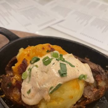 Baldamar - Amazing! Loaded twice baked potato - New American Near Me - Roseville, Minnesota