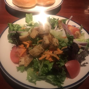 Winston's Grille - Side Salad & rolls - American Near Me - Raleigh, North Carolina