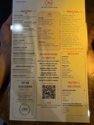 Menu photo 1 The Urban Hamlet Bronxville, NY Menu photo 1 The Urban Hamlet Bronxville, NY