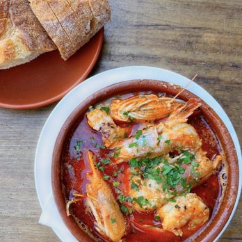 ZuZu - Gambas al Ajillo: Fresh Gulf Shrimp w/ garlic, pequin chili & smoky pimentón | $20 - Tapas Bars Near Me - Napa, California