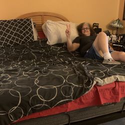1/2 Price Mattress - Me on my new king adjustable bed