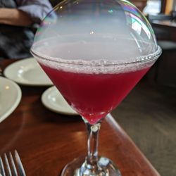 Magnificent bubble on my Blueberry Martini